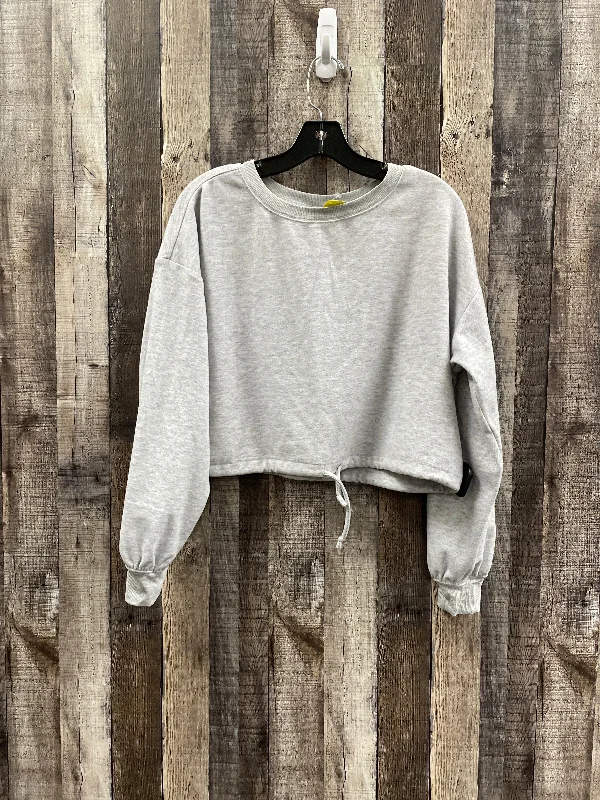 Athletic Top Long Sleeve Crewneck By Abound In Grey, Size: S