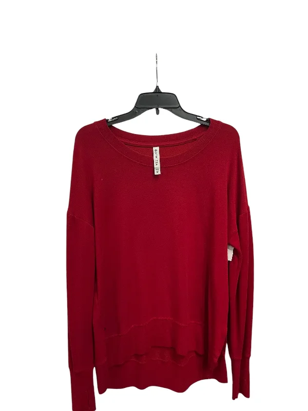 Athletic Top Long Sleeve Crewneck By Athleta In Red, Size: M