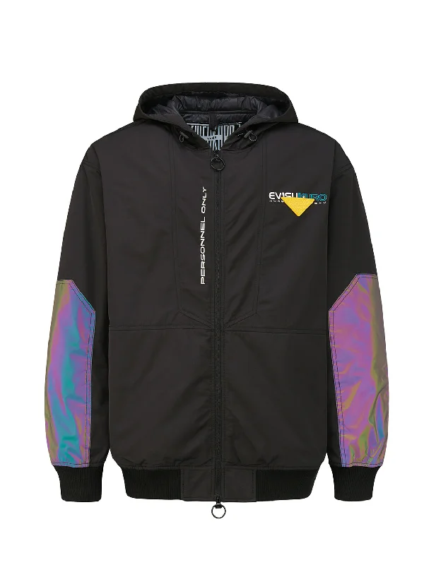 Frosty Seagull Print Padded Jacket