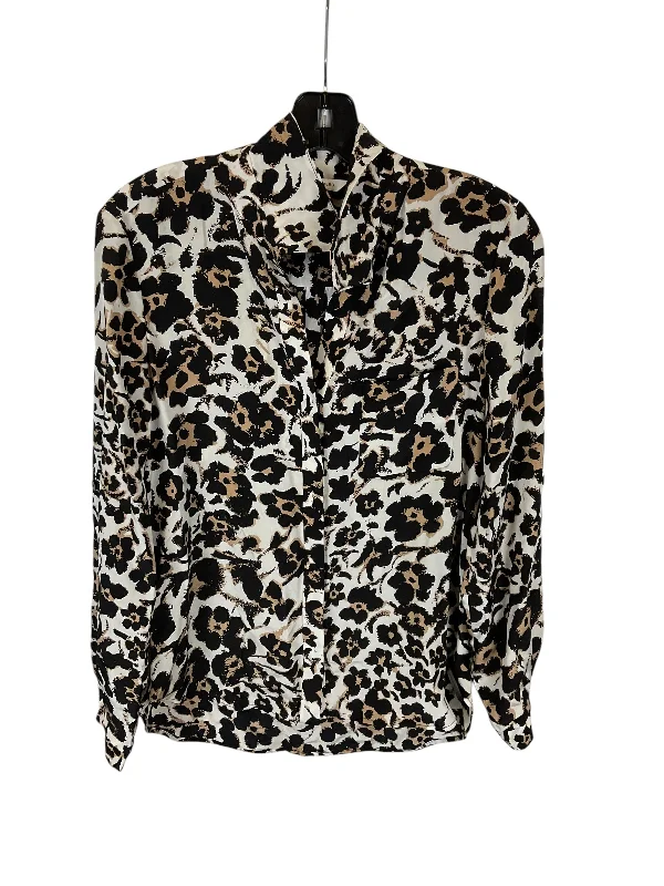 Top Long Sleeve Designer By Diane Von Furstenberg In Animal Print, Size: 4