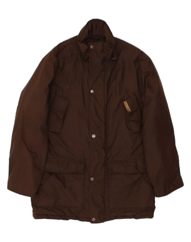 CONTE OF FLORENCE Mens Padded Coat UK 42 XL Brown