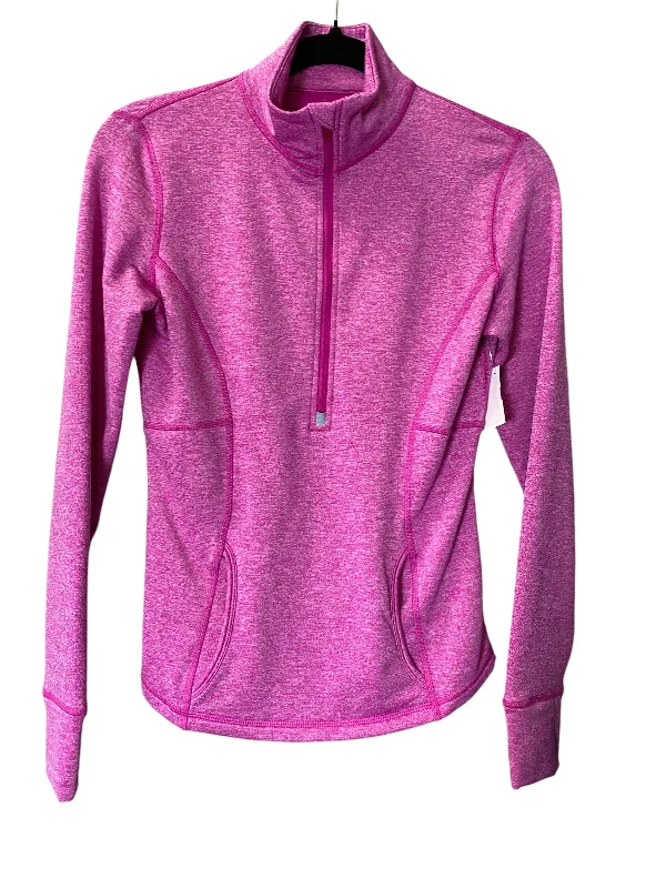 Athletic Top Long Sleeve Collar By Lucy In Pink, Size: Xs