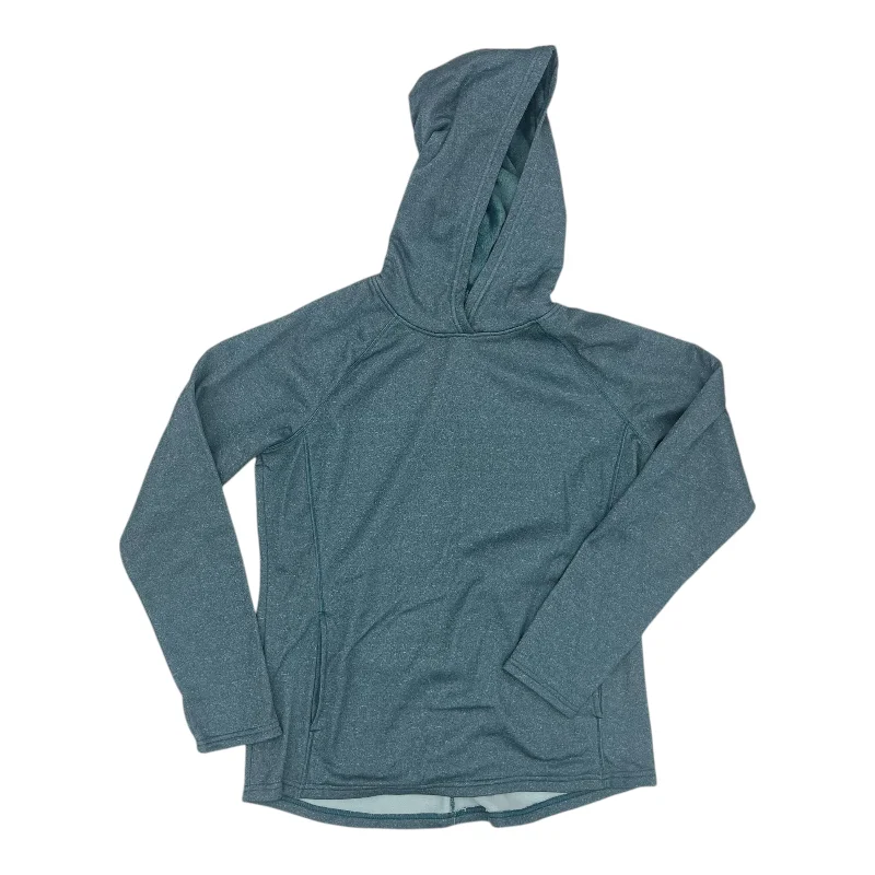 Athletic Top Ls Hoodie By Athletic Works In Teal, Size:L