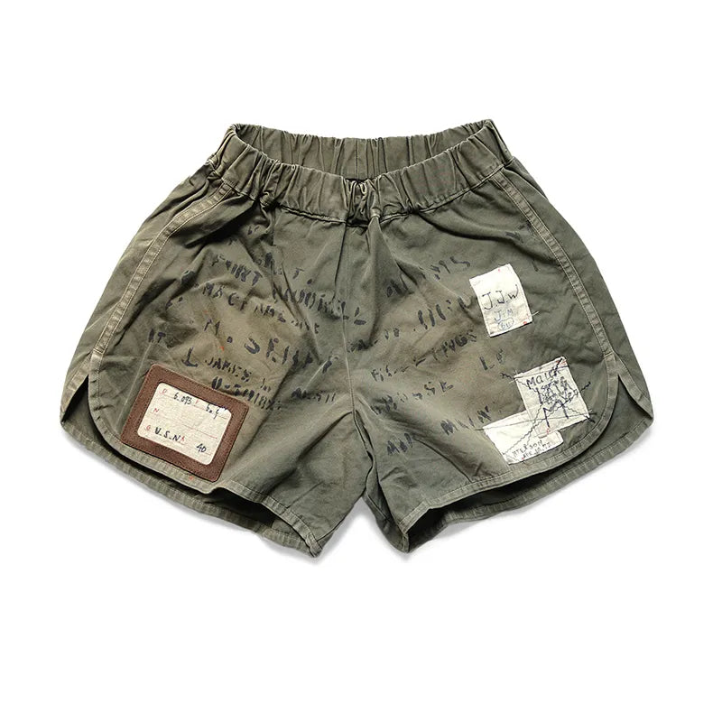 Casual Men's Loose Shorts with Lettered Print