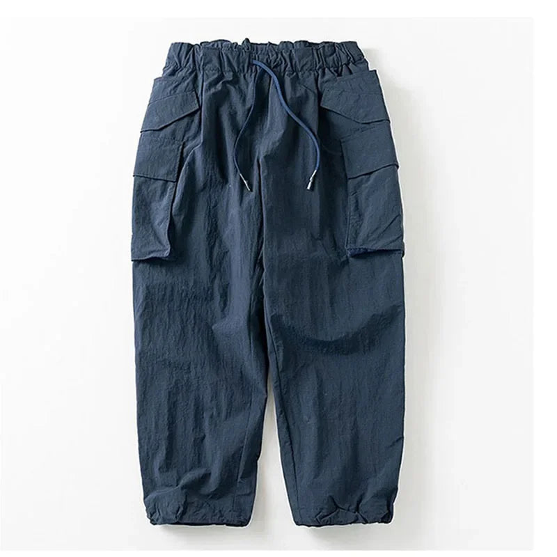 Japanese Trendy Waterproof Sports Pants - Casual Loose Fitting