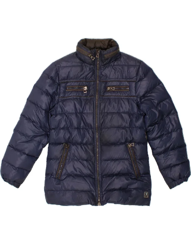 GUESS BY MARCIANO Mens Hooded Padded Jacket UK 38 Medium Navy Blue