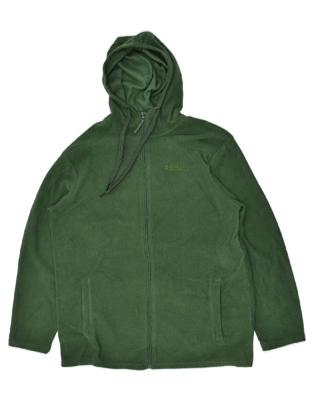 MOUNTAIN WAREHOUSE Mens Hooded Fleece Jacket UK 38 Medium Green Polyester