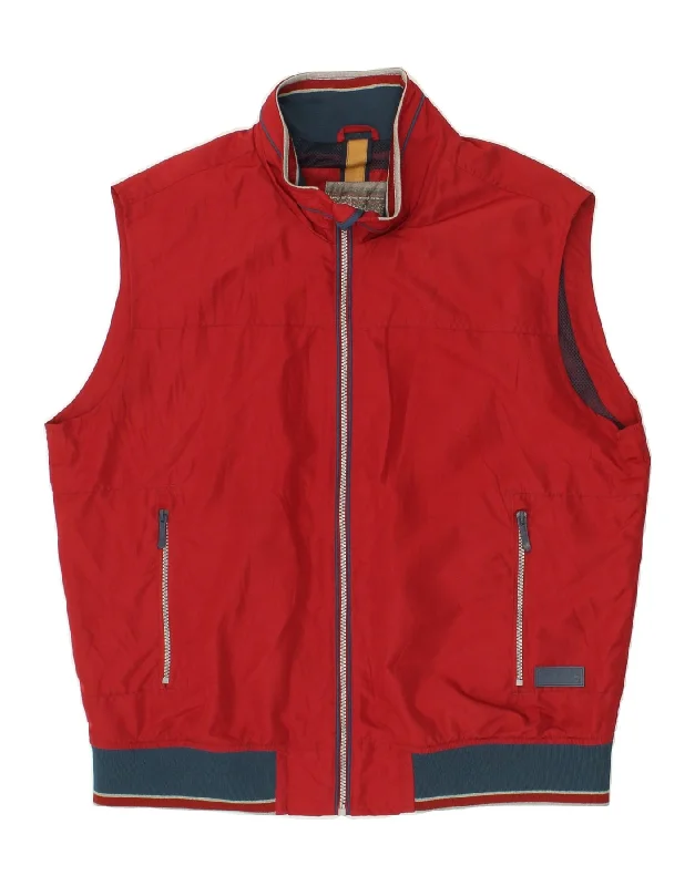 SEA BARRIER Mens Gilet UK 42 XL Red Polyester