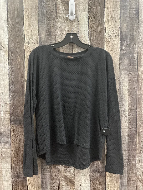 Athletic Top Long Sleeve Crewneck By Calia In Black, Size: M