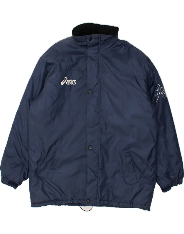 OASIS Mens Graphic Padded Jacket UK 44 2XL Navy Blue Polyester