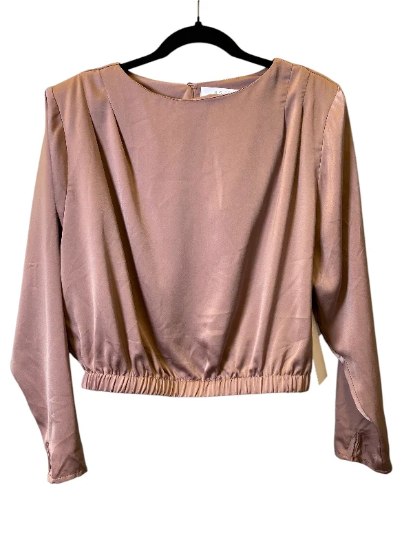 Top Long Sleeve By Astr In Pink, Size: L