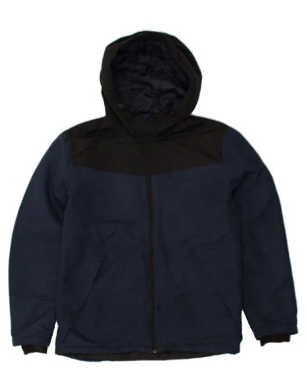 JACK & JONES Mens Hooded Windbreaker Jacket UK 40 Large Navy Blue