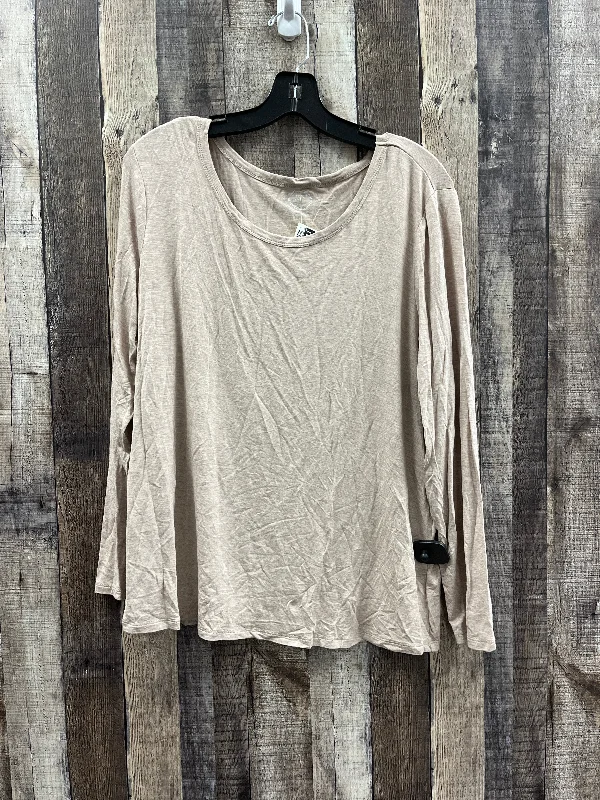 Top Long Sleeve By Maurices In Tan, Size: Xl