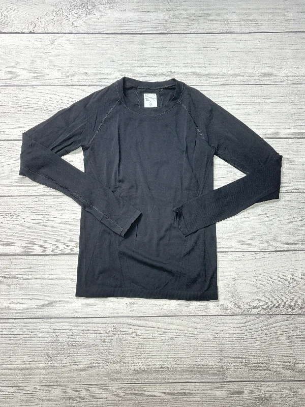 Athletic Top Long Sleeve Crewneck By Athleta In Black, Size: S