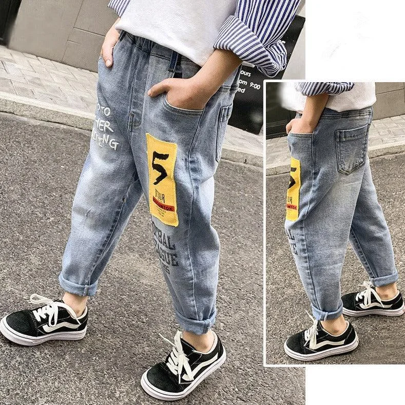 Boys jeans winter trousers