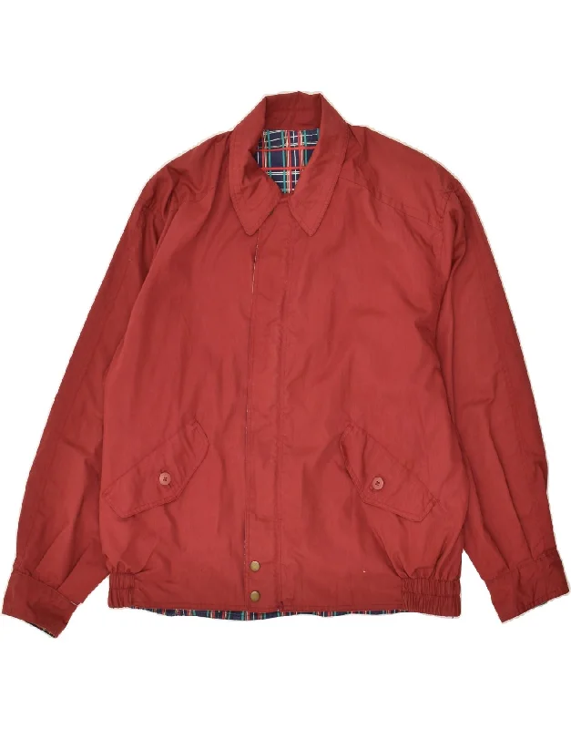 VINTAGE Mens Bomber Jacket UK 40 Large Red