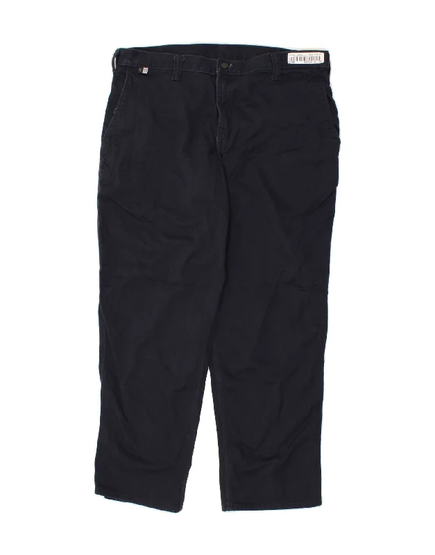 CARHARTT Mens Slim Chino Trousers W38 L30 Navy Blue Cotton