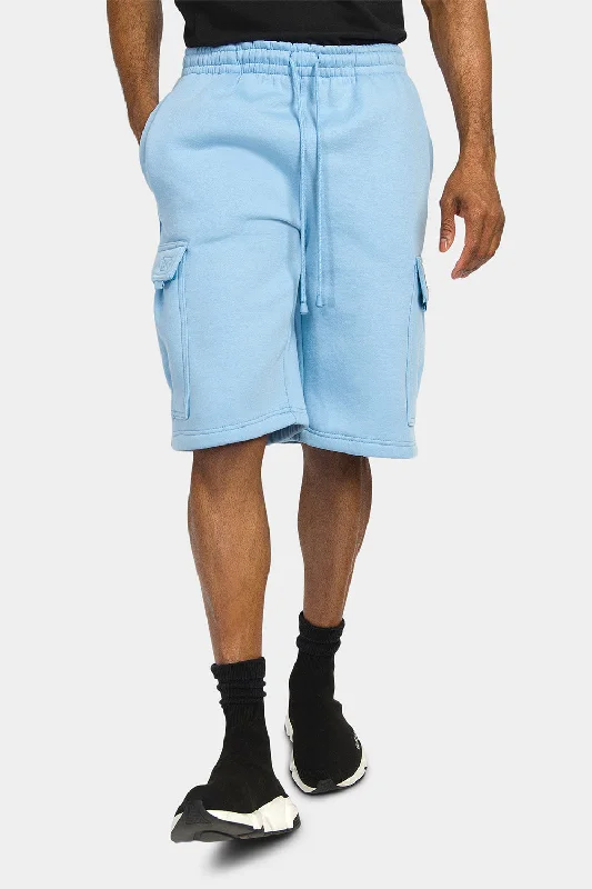 Men's Solid Fleece Heavyweight Cargo Shorts