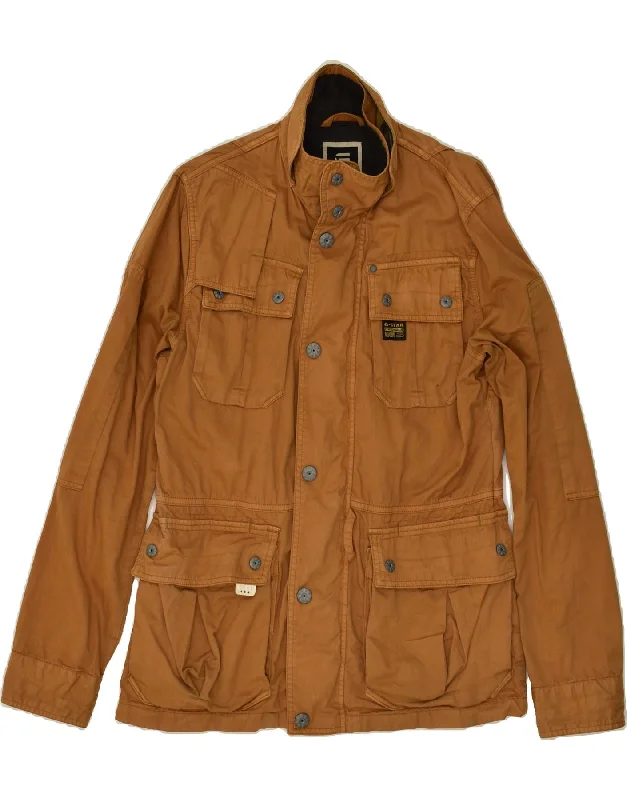 G-STAR Mens Utility Jacket UK 38 Medium Brown Cotton