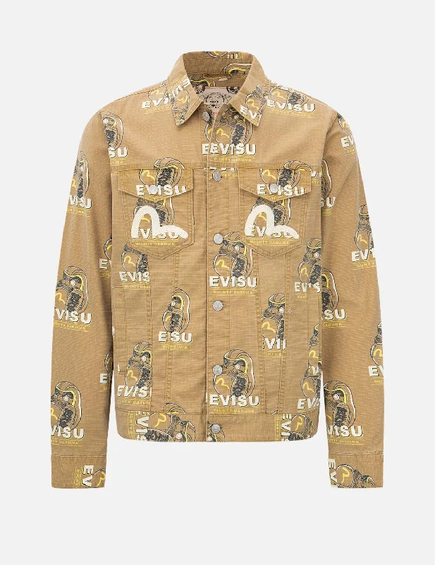 Allover Daruma Print Jacket