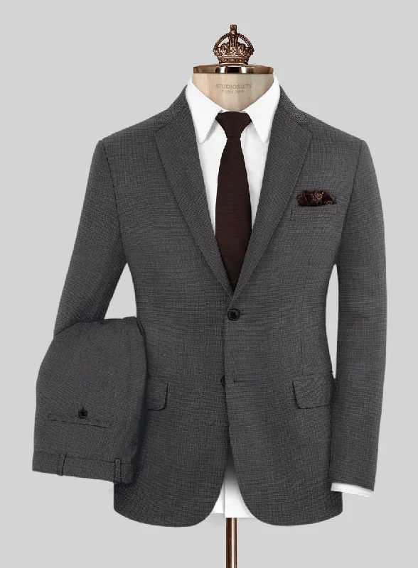 Bristol Nailhead Dark Gray Suit