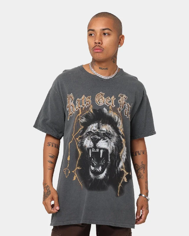 Rats Get Fat Lion Vintage T-Shirt Black Dye