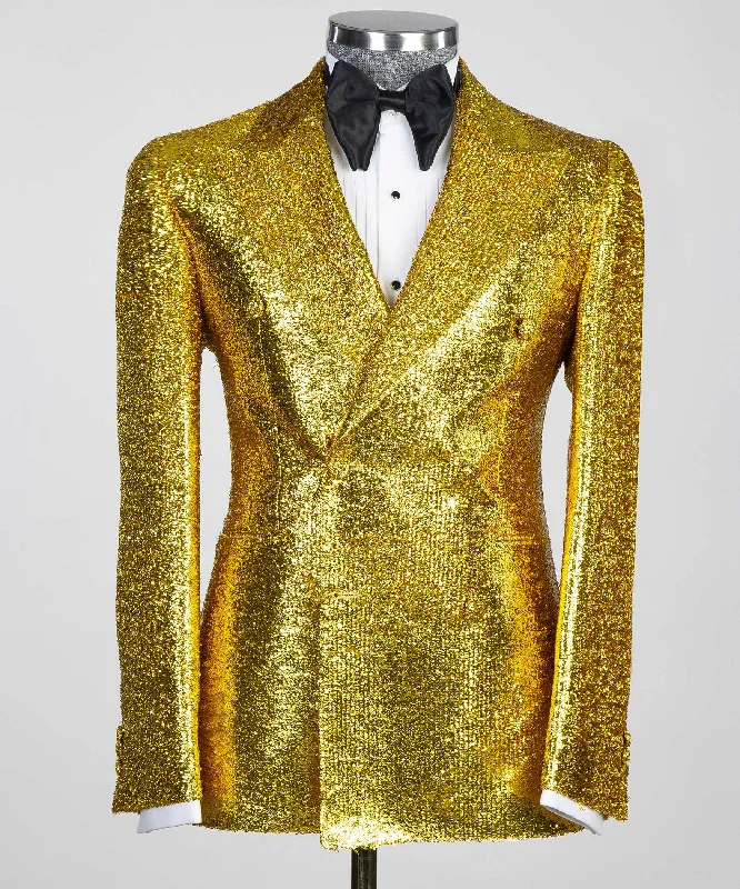 Men's Gold Tuxedo Glitter