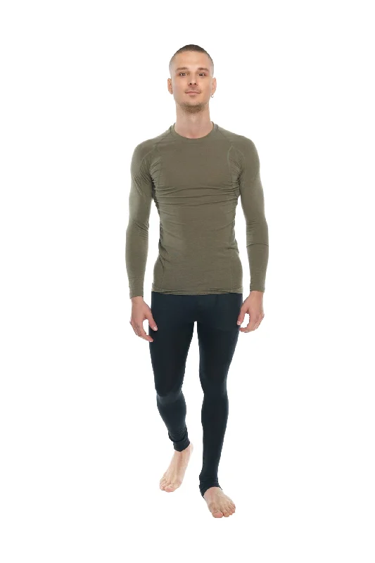 Designer Raglan Crew-Neck Tee - Long Sleeve (Olive Green)