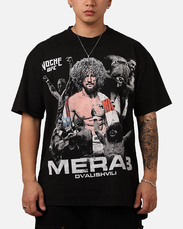 UFC By Culture Kings Merab Dvalishvili Noche T-Shirt Black Acidwash