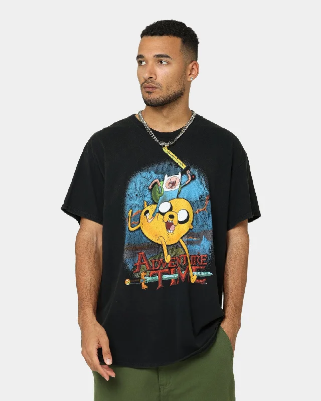 American Thrift X Adventure Time What Time Is It Vintage T-Shirt Black Wash