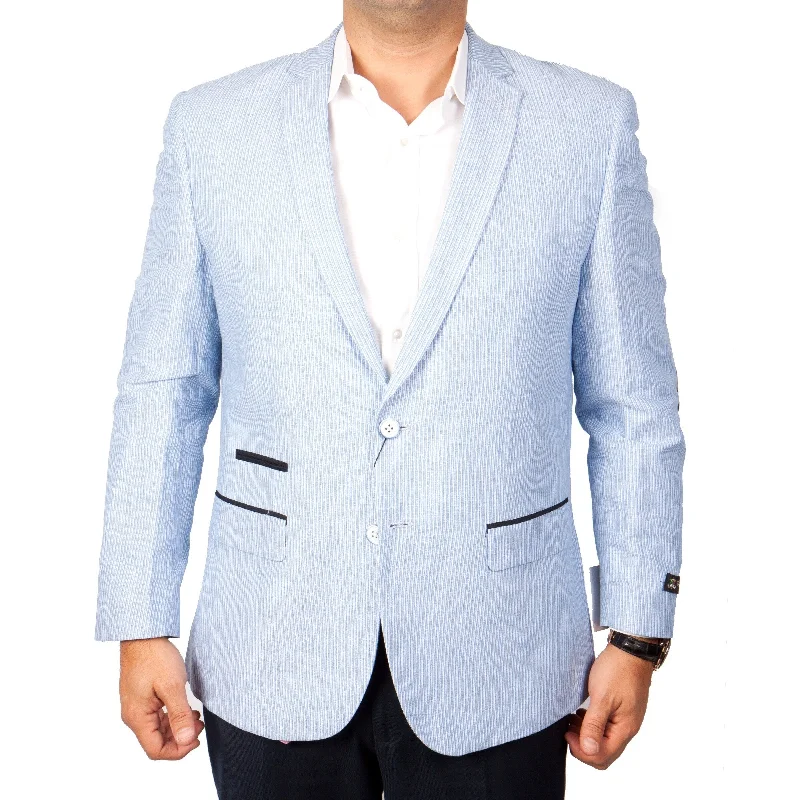 Mens Blazer Slim Fit Solid Sports Coat Blazer Jacket featuring Notch Lapel