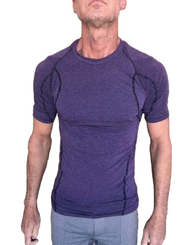 Designer Raglan Crew-Neck Tee (Eggplant Purple)