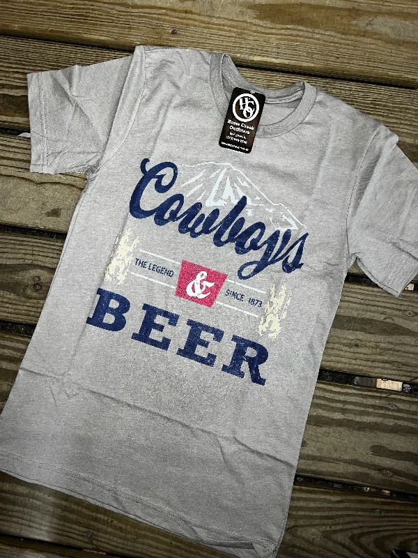 Cowboys & Beer Heather Stone Tee