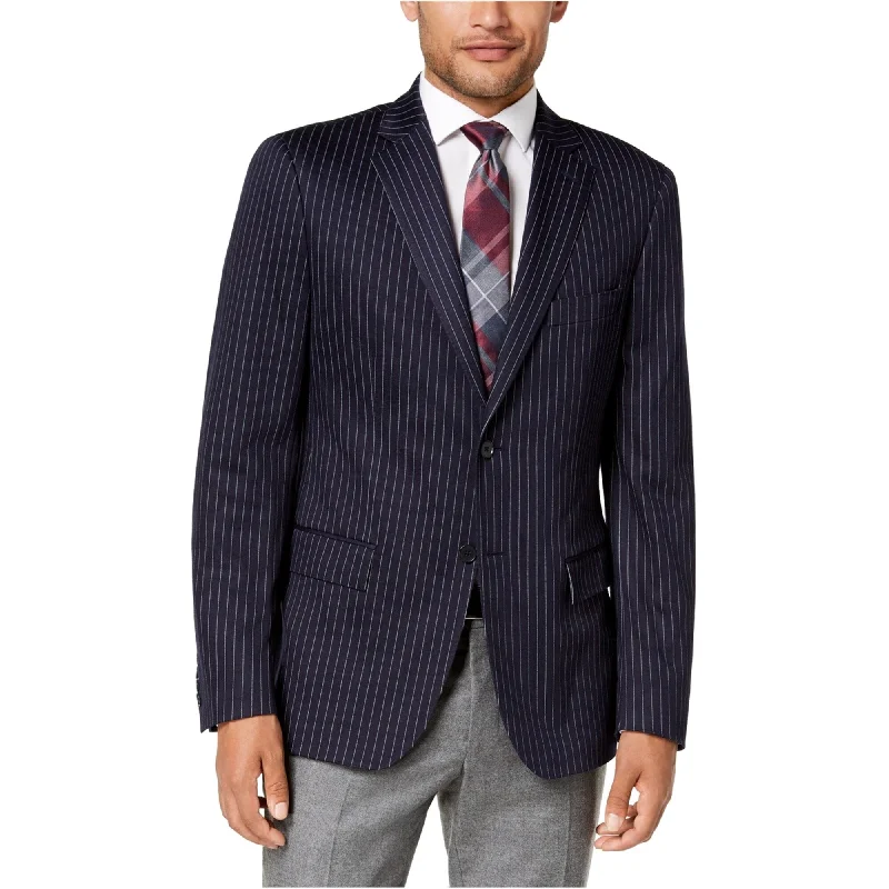 Ryan Seacrest Mens Modern-Fit Pinstripe Two Button Blazer Jacket