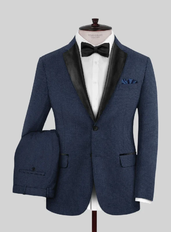 Napolean Stretch Royal Blue Wool Tuxedo Suit