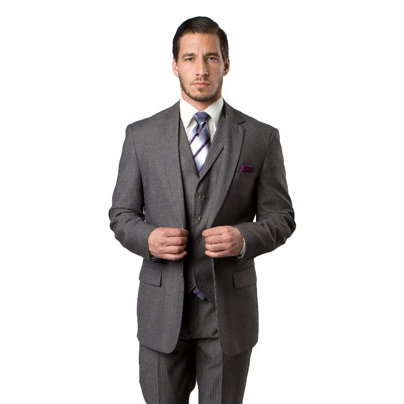 Men's Suit 3 Pieces Modern Fit Notch Lapel Two Button Suit