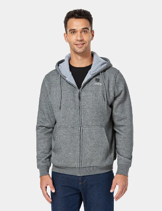 Unisex Heated Fleece Hoodie - Grey