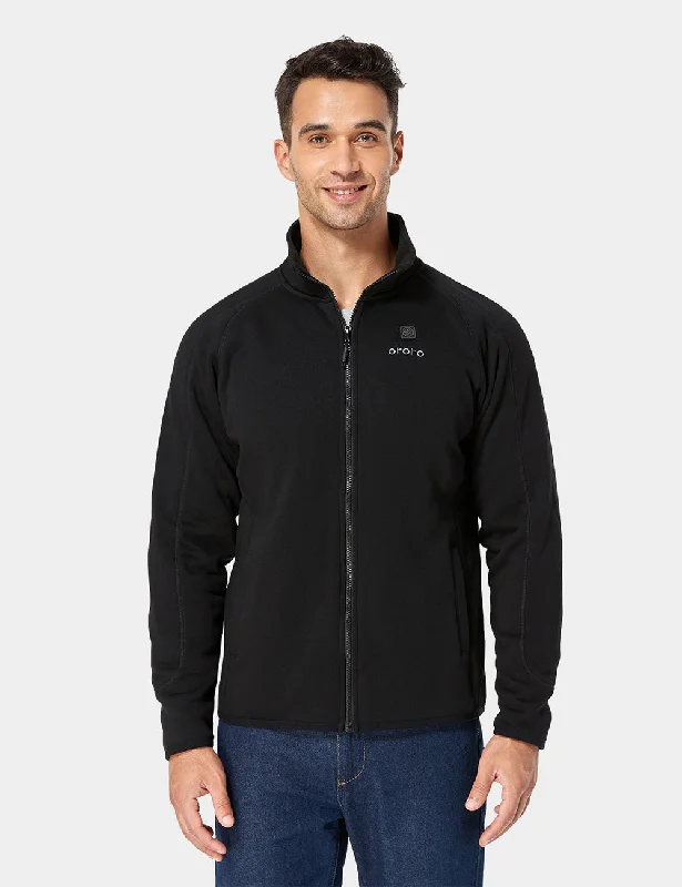 Men's Heated Full-Zip Fleece Jacket - Black