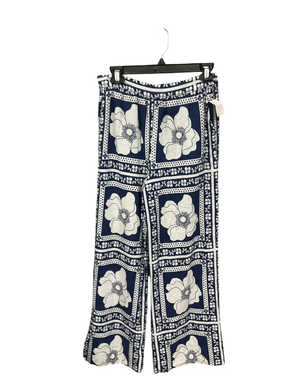 Pants Wide Leg By Draper James In Blue & White, Size: S