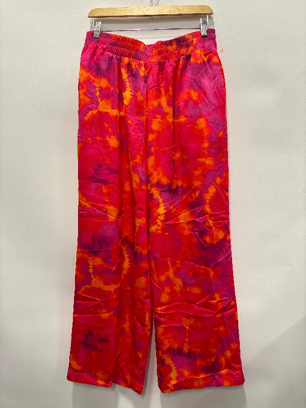 Pants Wide Leg By New York And Co In Orange & Pink, Size: L