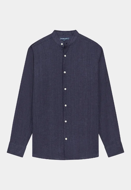 Frescobol Jorge Linen Shirt L/S Midnight Blue