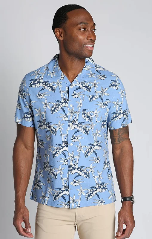 BLUE TROPICAL PRINT